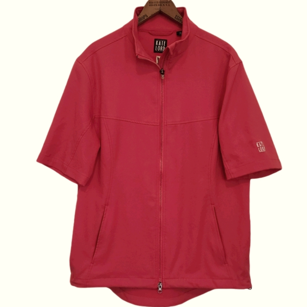 Kate Lord Jacket Full Zip Short Sleeve Size Large